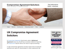 Tablet Screenshot of compromiseagreementsolicitorsuk.co.uk